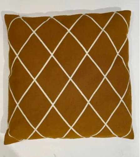 Mustard Diagonal Line Cushions
