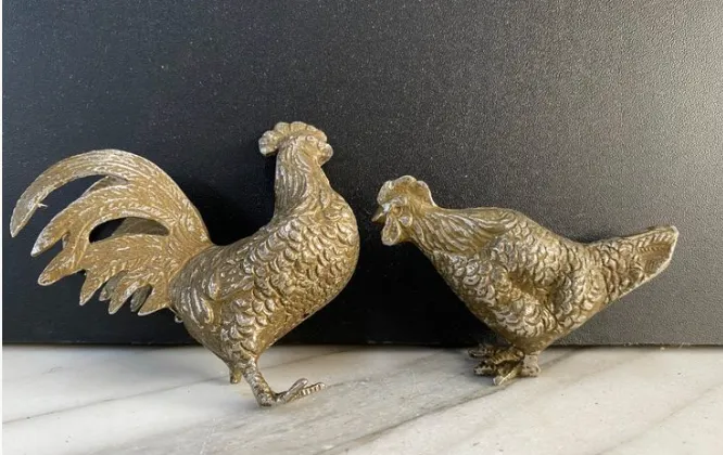 Gold Metal Chickens