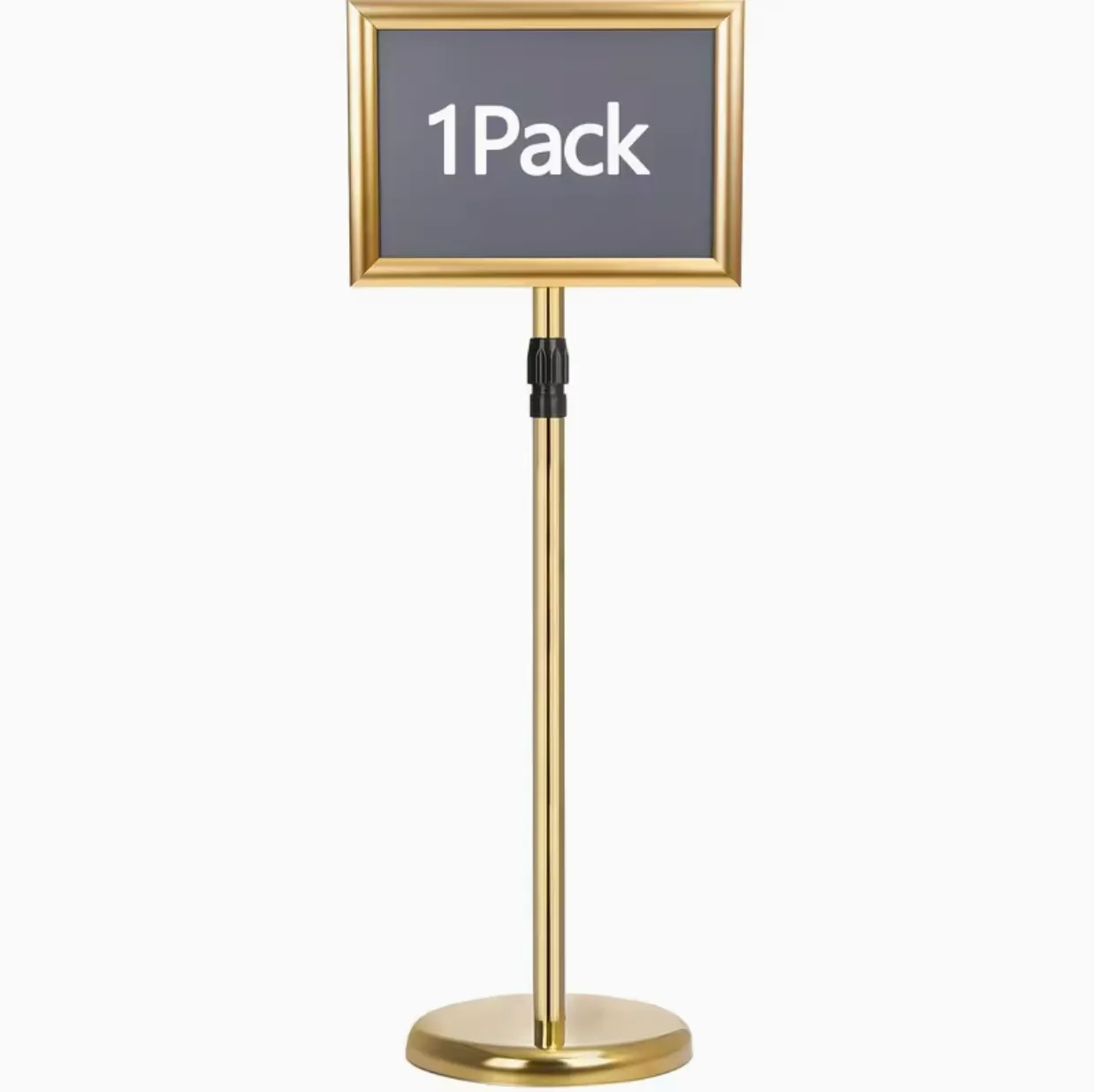 Adjustable Gold Metal Sign Holder Stand