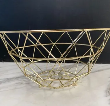 Gold Large Fruit Basket