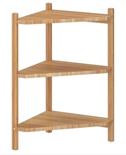 IKEA Bamboo Corner Shelves
