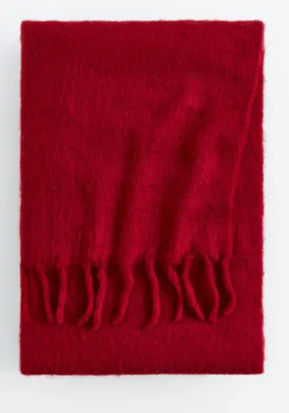 H&M Red Wool Blend Blanket