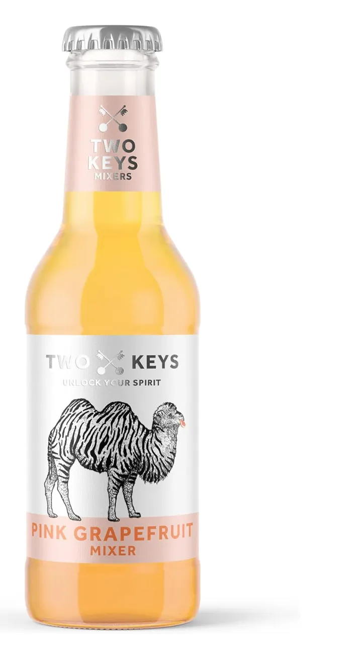 Two Keys Pink Grapefruit Soda.