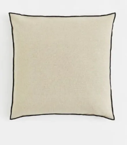 Beige Cushion with Black Trim