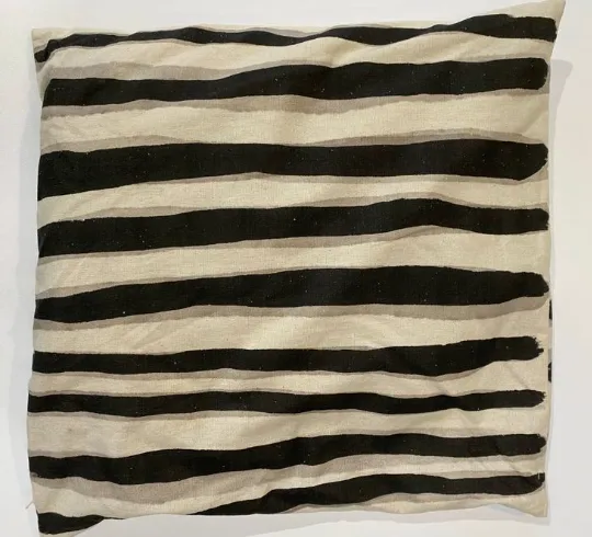 Black/Cream Stripe Print Cushions