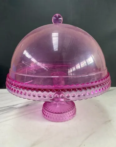 Pink Plastic Cake Stand