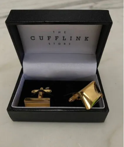 HB Engraved Gold Cufflinks