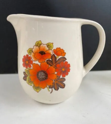 Orange Flower Jug