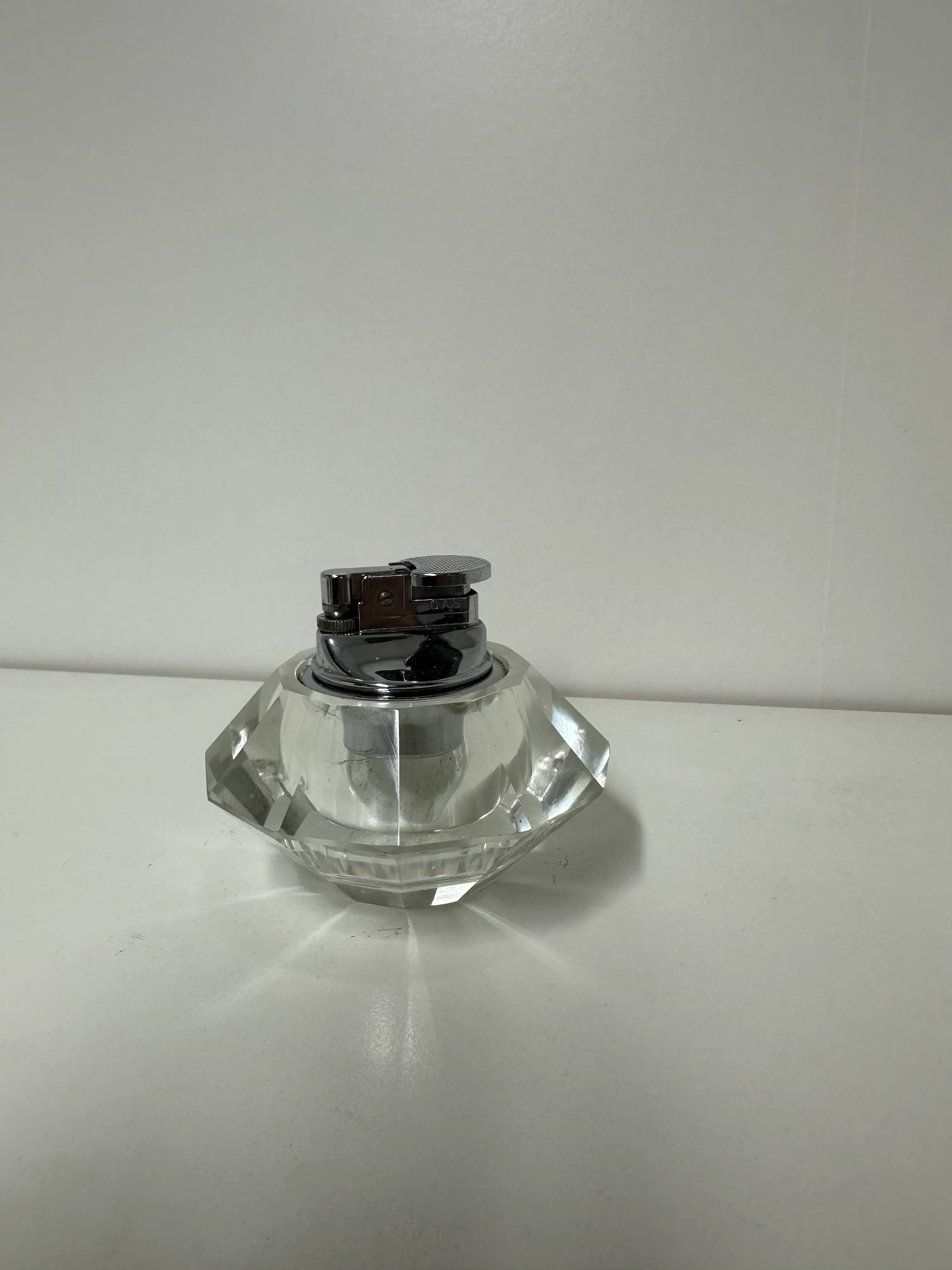 Clear Vintage Crystal Table Lighter