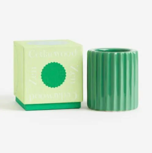 Bright Green Cedarwood Candle