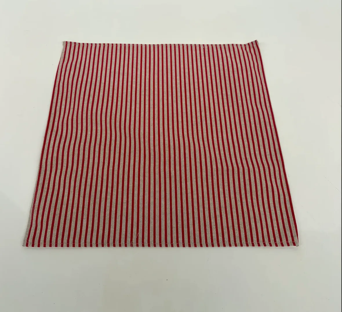 Red and Cream Striped Place Mat