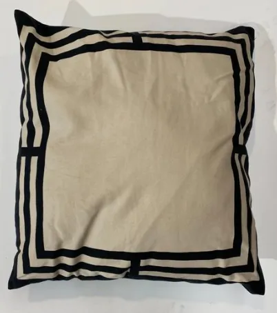 Black/Cream Square Print Cushions