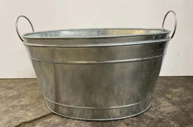 Large Silver Tub