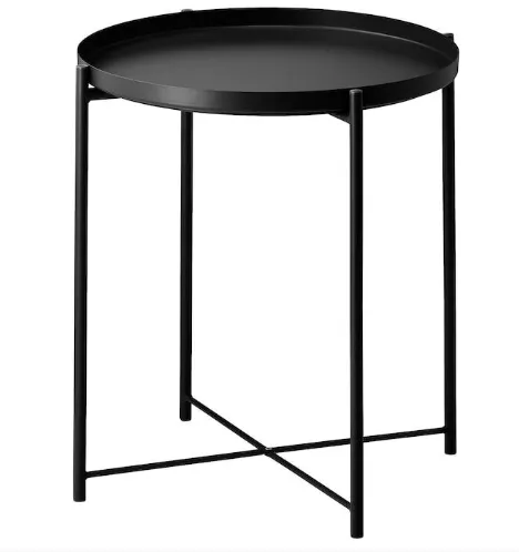 Black Metal IKEA Tray Table