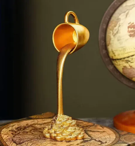 Golden Coin Coffee Cup