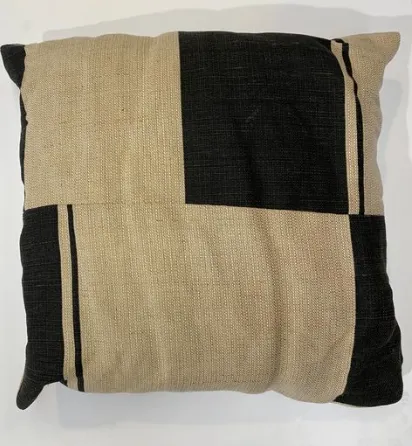 Black/Beige Square Print Cushions