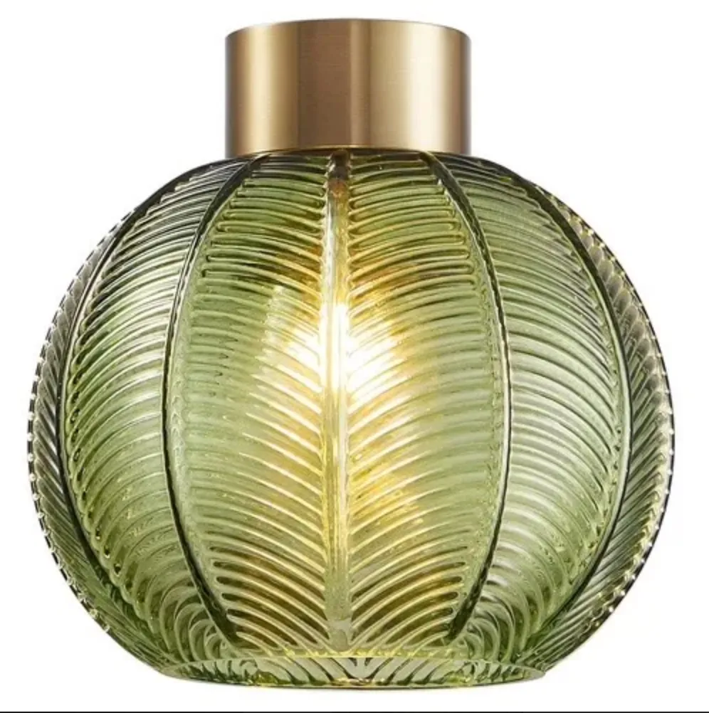 Antique Green and Gold Light Shade