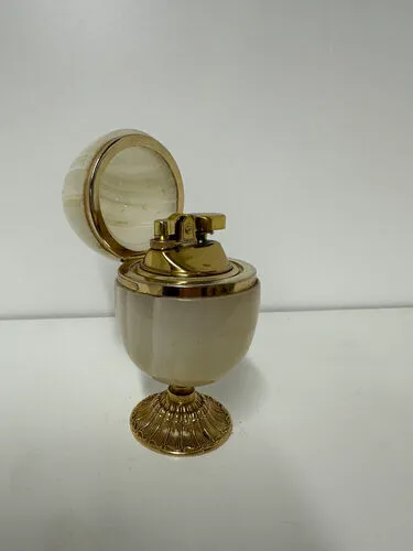 Egg Shaped Vintage Onyx Table Lighter