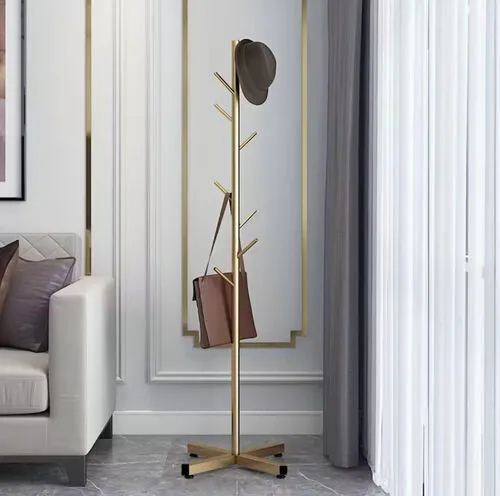 Golden Freestanding Coat Rack