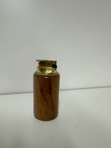 Vintage Wooden & Brass Table Lighter