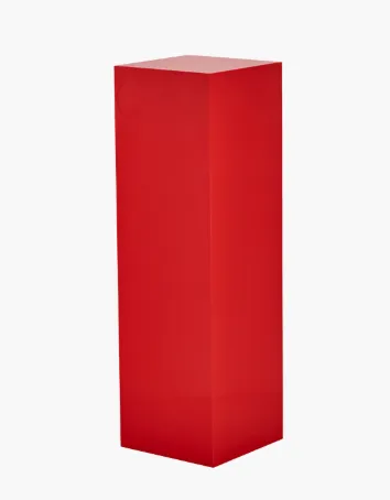 Red Wooden Plinth