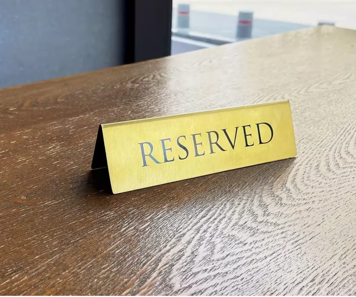 6 pcs Gold Reserved Table Signs