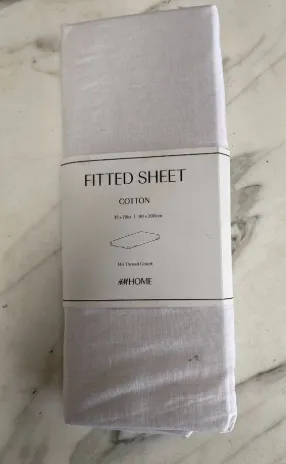 H&M Fitted White Cotton Sheet