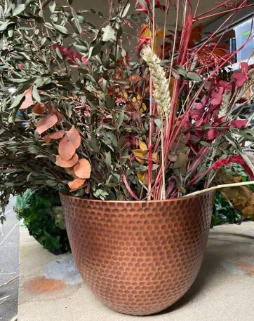 Copper Pot with Foliage