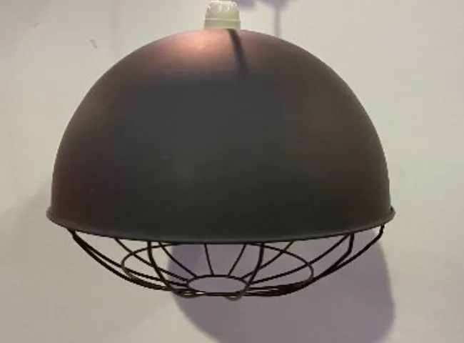Grey Hanging Ceiling Light with Cage