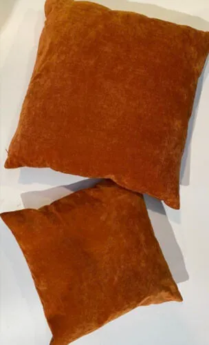 Orange Velvet Cushions