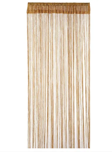 Gold Sparkly String Curtain