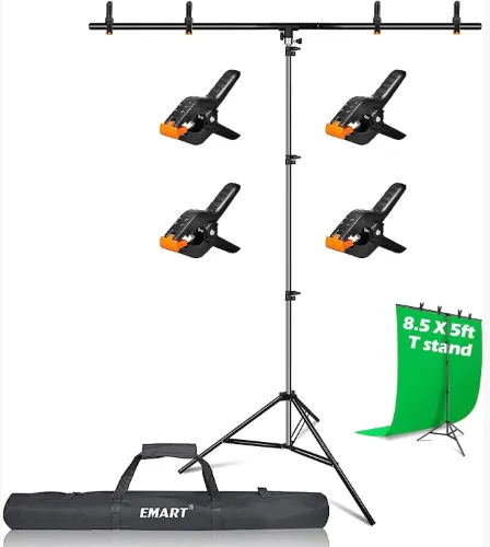 T-Shape Portable Backdrop Support Stand Kit (1.5 x 2.6m)