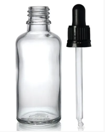 50ml clear glass dropper bottle with pipette