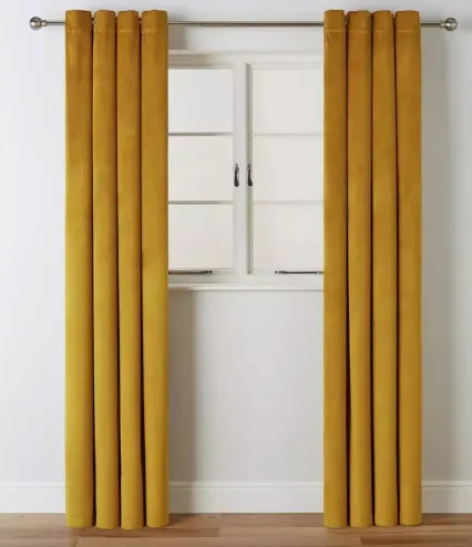 Mustard Velvet Curtains
