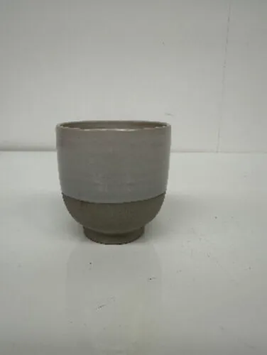Beige Two Toned Japandi Cup