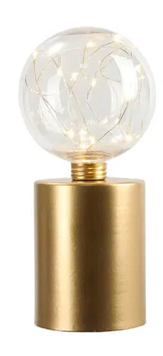 Battery Powered 21cm Gold Table Lamp