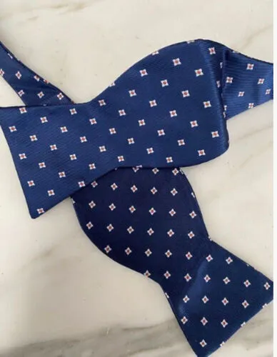 Patterned Blue Bow Tie