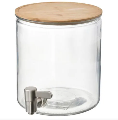 Wood Topped Jar with Tap