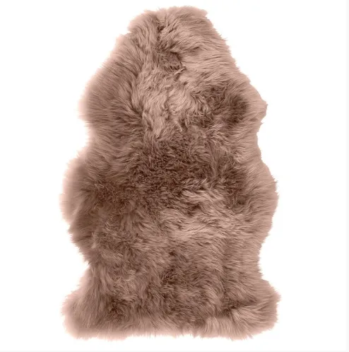 Brown Sheepskin Style Rug