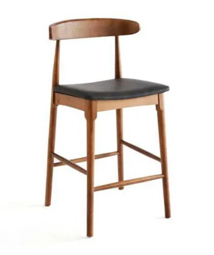 Leather Wooden Bar Stool
