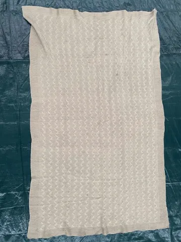 Beige Knitted Blanket