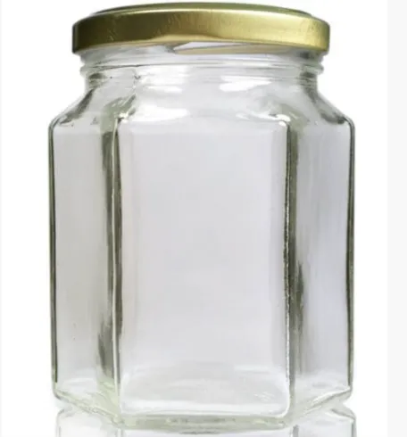 Glass Jars (Hexagonal) H-65mm W-43mm