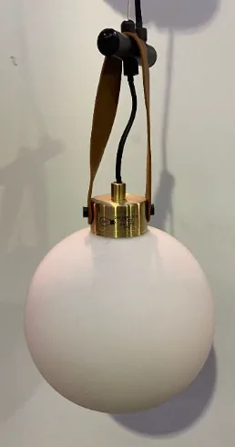 Sphere Ceiling Light Leather Strap