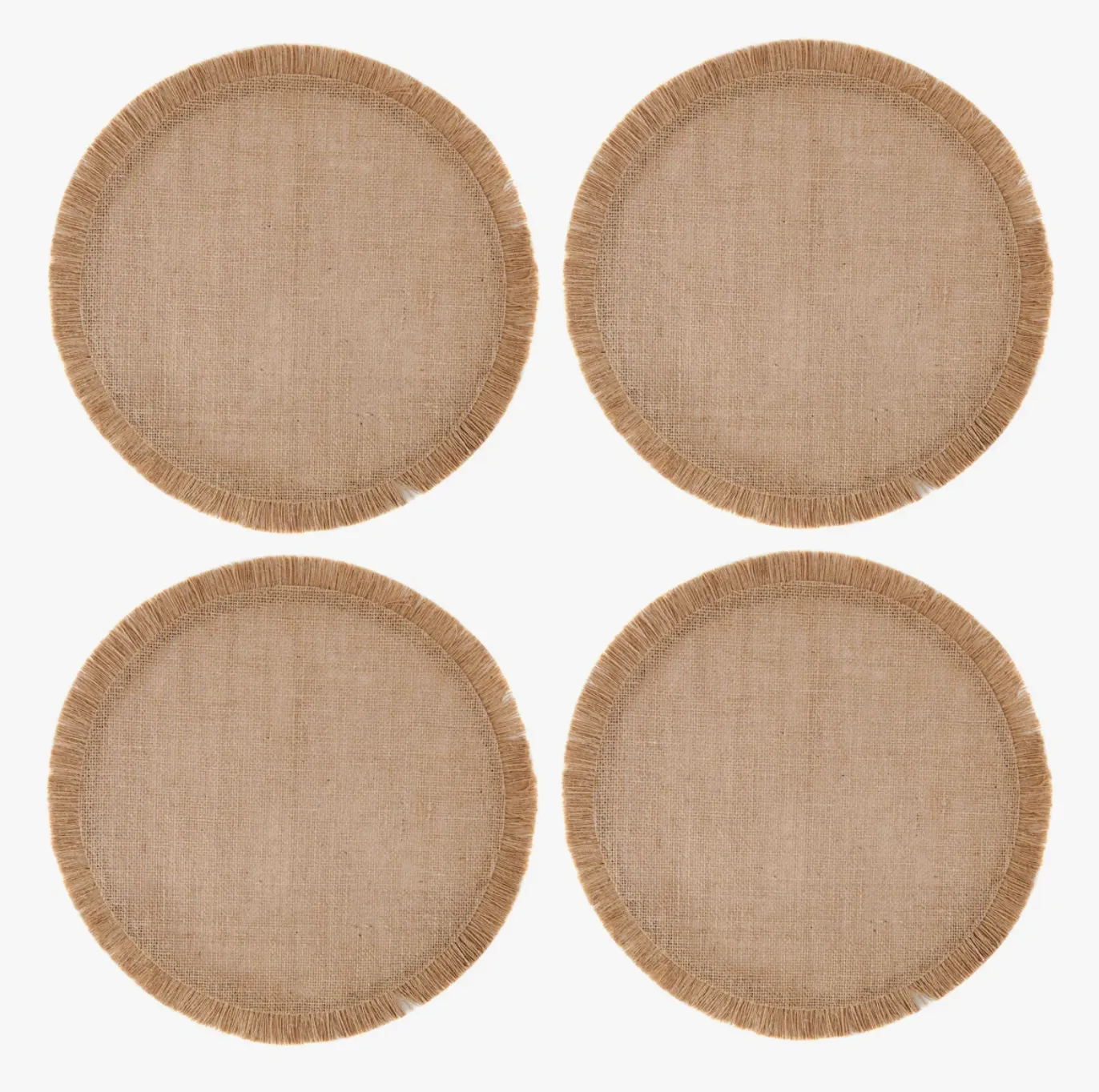 Round Hessian Placemats (set of 4)