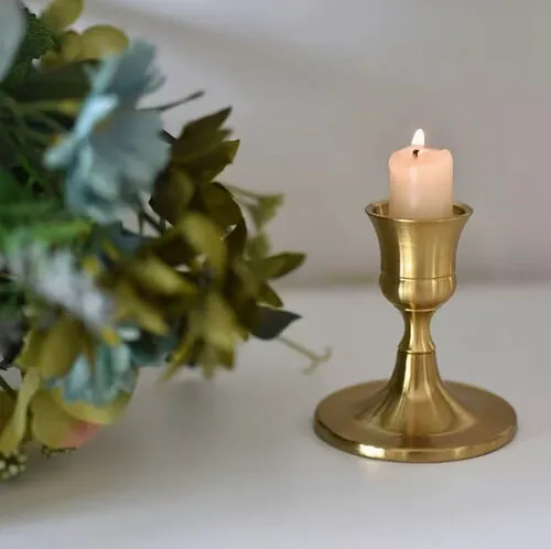 Set of 6 Golden & Copper Candle Holders