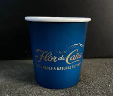 Flor de Cana Small Blue Paper Cups