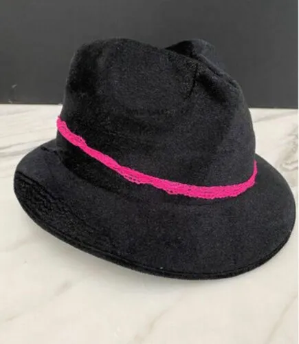 Black Hat with Pink Lace
