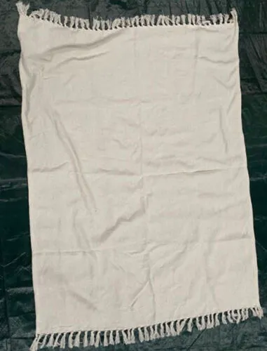 Cream Tasseled Blanket