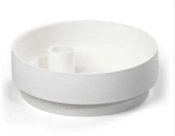 Aery White Clay Candle Holder
