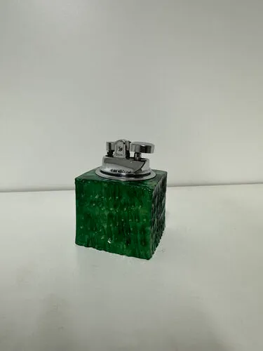 Green Vintage Murano glass Table Lighter